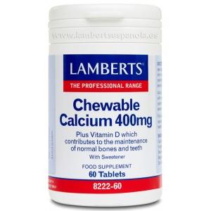 Chewable Calcium 400 mg 60 Tablets Lamberts