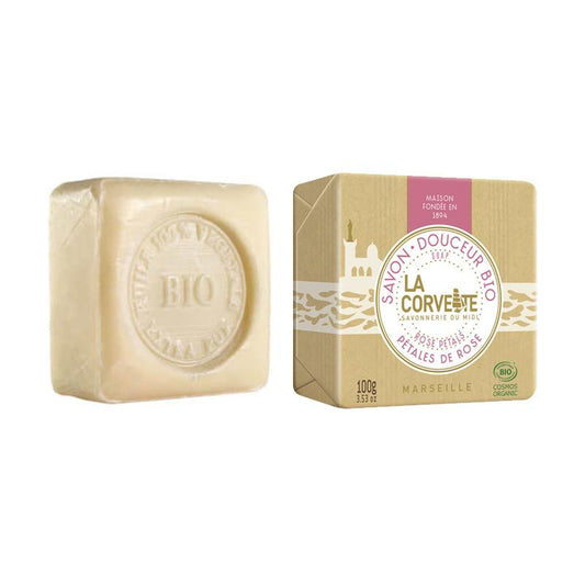 Sapone naturale in panetti Petali di rosa La Corvette 100 g