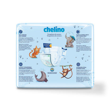 Pack of 6x T6 Junior Nappies (17-28 kg) 27 units, Chelino