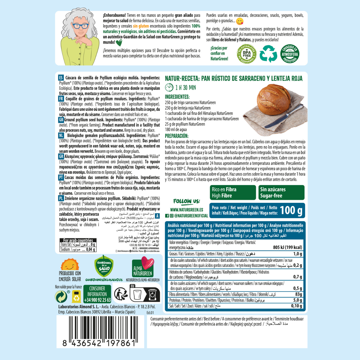 Nasiona psyllium BIO NaturGreen 100 g