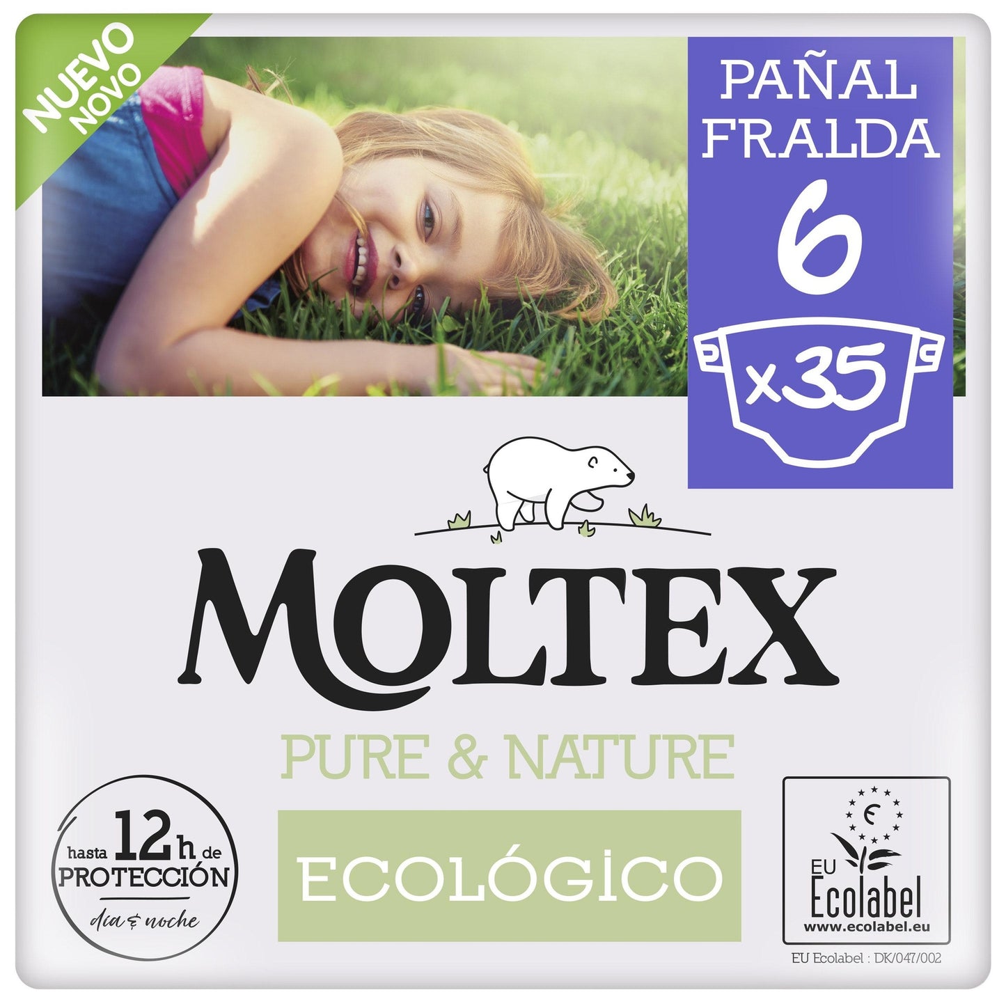 Pannolini Moltex Pure & Nature T6 (17-28 kg), 35 pezzi