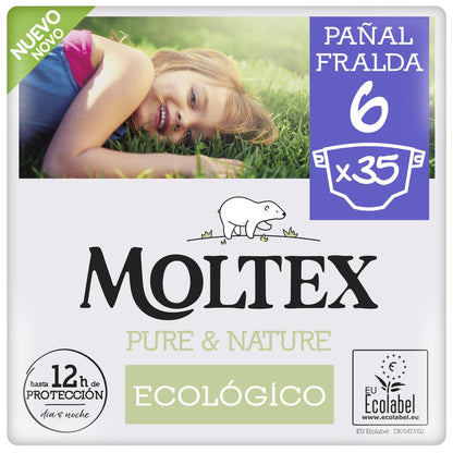 Pannolini Moltex Pure & Nature T6 (17-28 kg), 35 pezzi