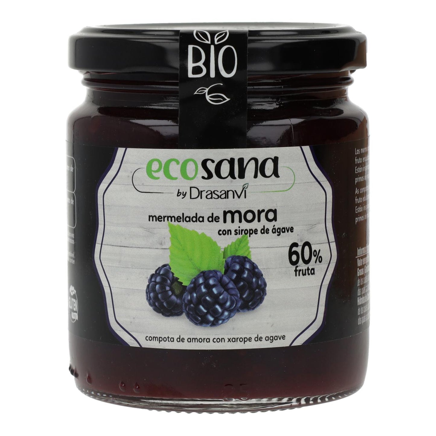Ecosana Organic Sugar-Free Blackberry Extra Jam 260 g
