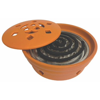Spirale antizanzare alla citronella con supporto in terracotta 6 pz Roura