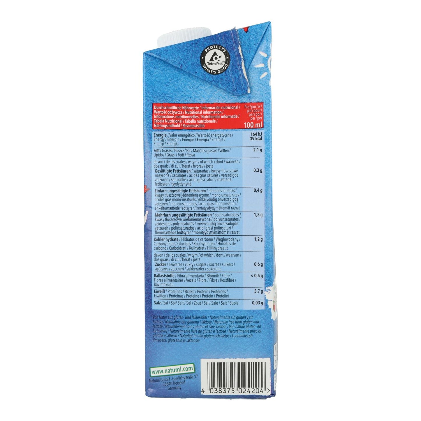 Natumi organic soya drink 1L