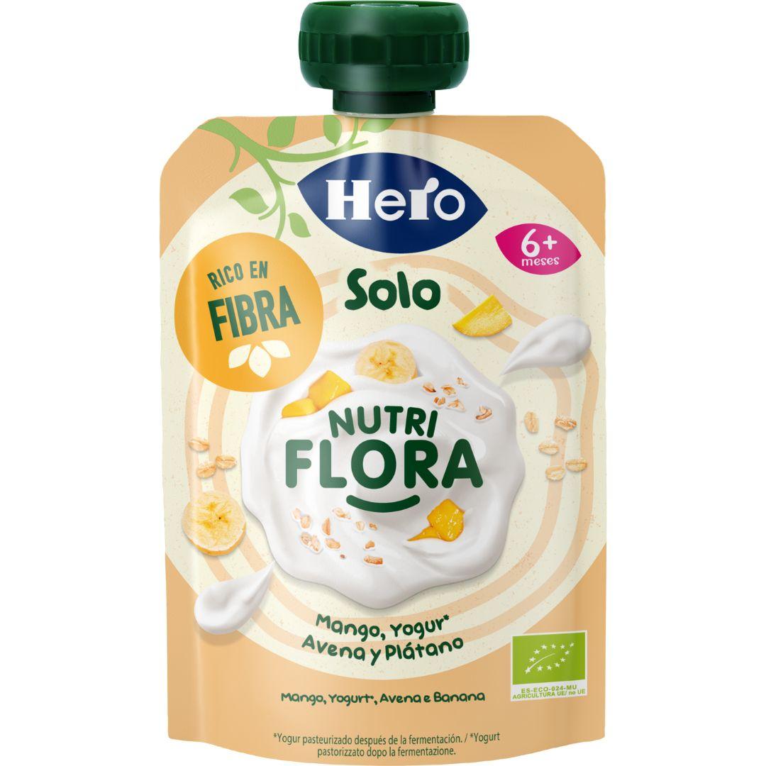 Nutri Flora-zakje met mango, yoghurt, haver en banaan 100 g Hero Solo