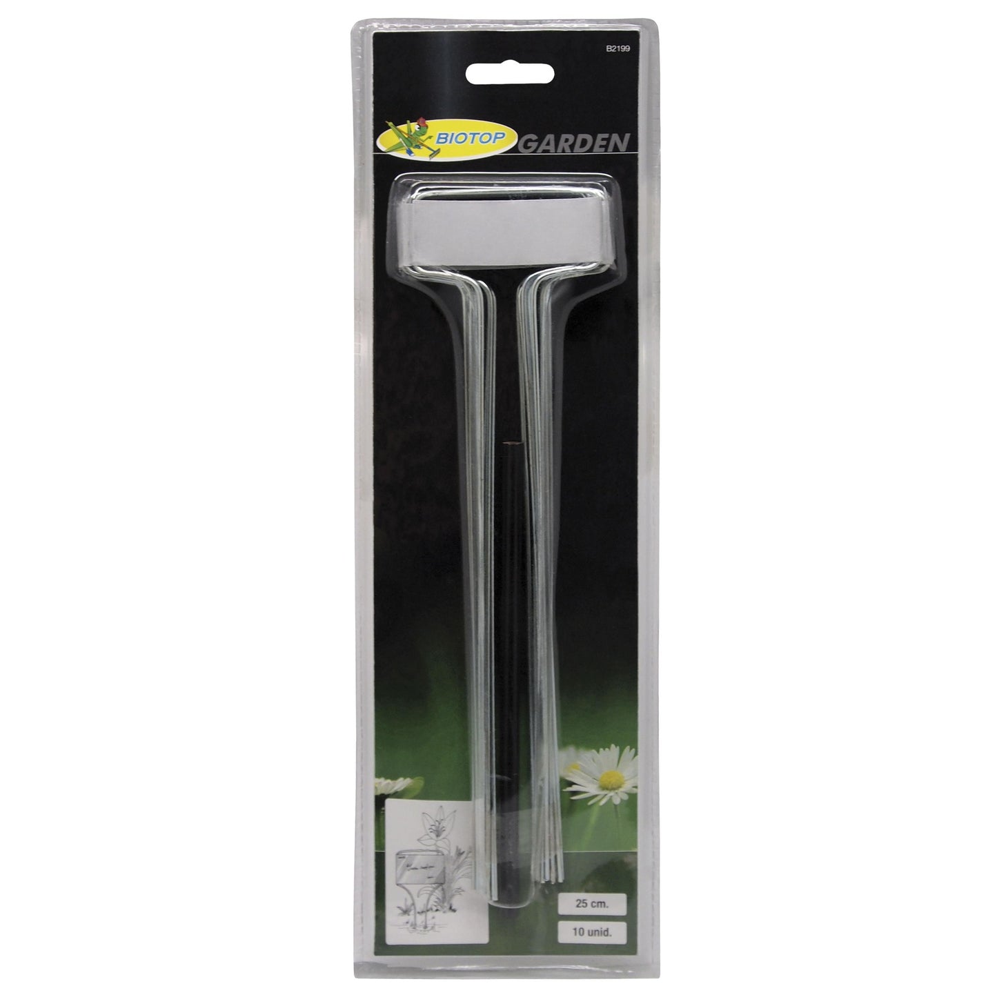 Etykiety cynkowe 25 cm Biotop – 10 sztuk + ołówek do ogrodu i warzywnika