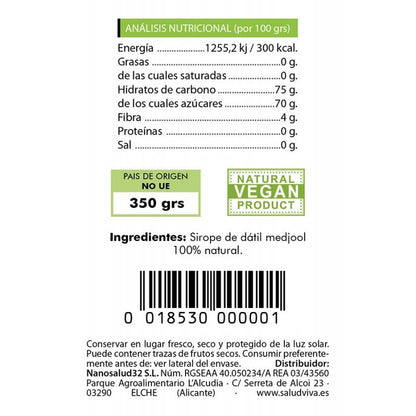 Sirope de Dátil Medjol Salud Viva 350 g