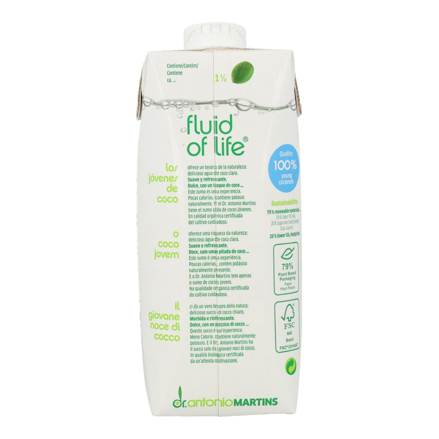 Natuurlijke kokosnootdrank Dr. Martins 500 ml