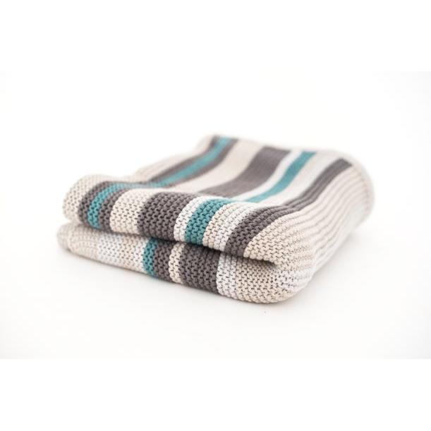 Kocyk dziecięcy z dzianiny CoZee 100% bawełna Tutti Bambini Multicolour Stripes