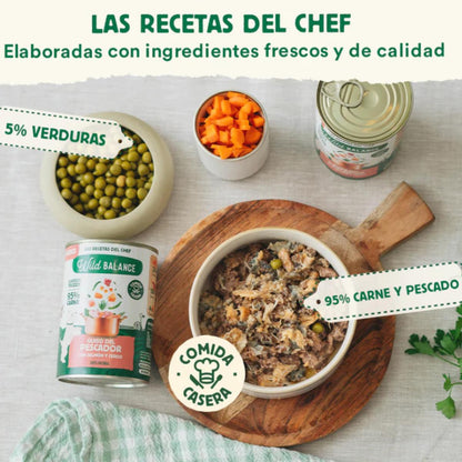 Whole tin Fisherman's Stew with Salmon and Pork for Dogs Wild Balance 400 g