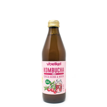 Kombucha Kirsche und Minze BIO Voelkel 330 ml
