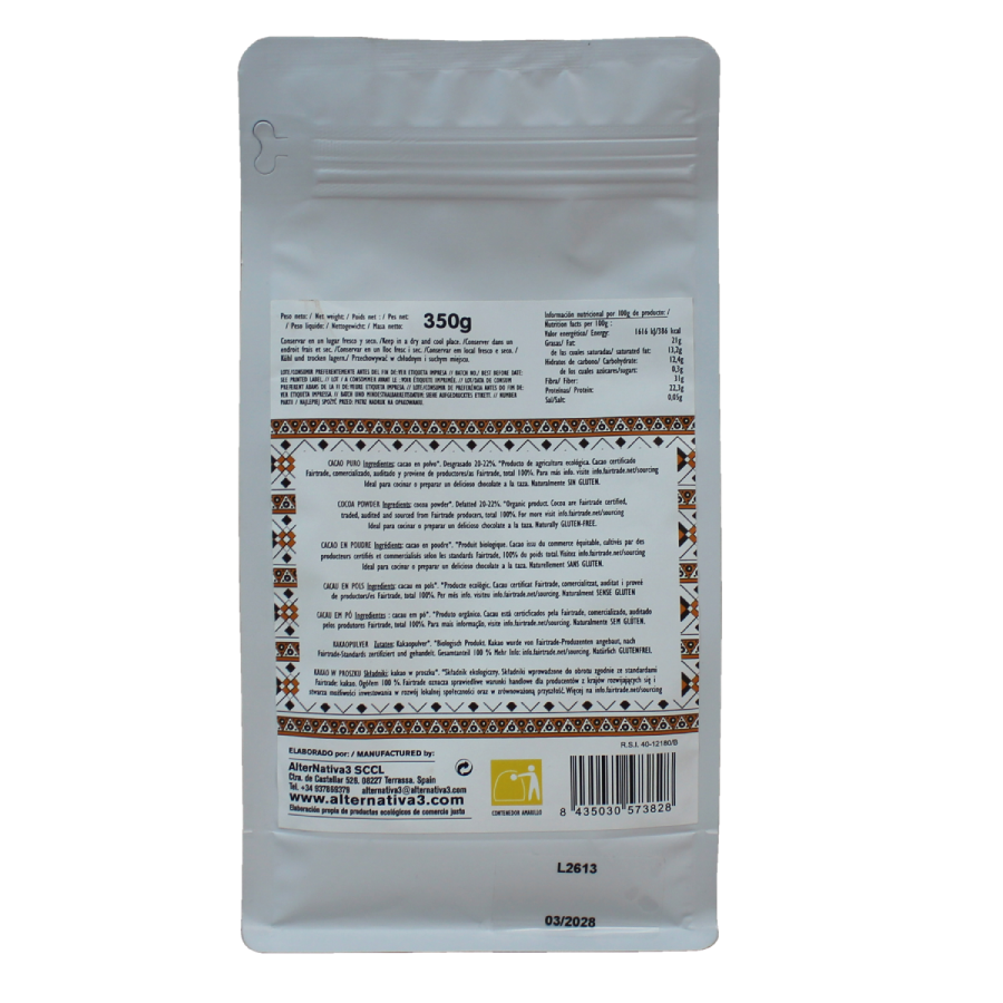 Czekolada kakaowa Premium Bio Alternativa 350 g