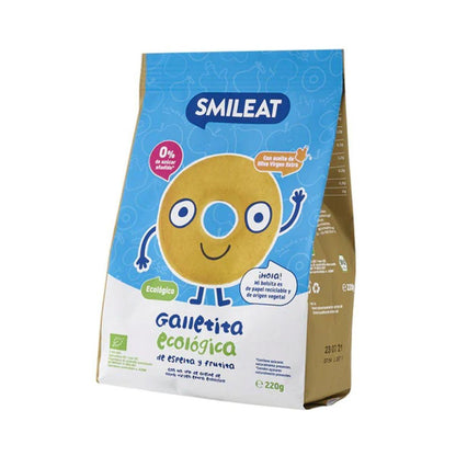 12er-Packung Bio-Dinkelkekse für Kinder mit Apfel von Smileat, 220 g