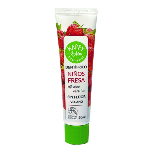 HappyBio Fluoride-Free Strawberry Toothpaste for Children 50 ml