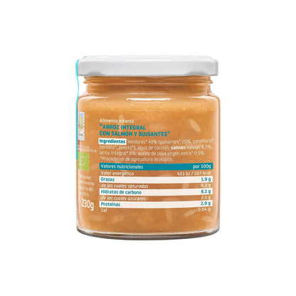 12er-Packung Reis mit Lachs und Erbsen ECO CA CHI TOS Smileat, 230 g