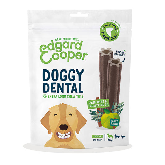 Doggy Dental pour grands chiens Pomme et Eucalyptus Edgard Cooper 7 sticks