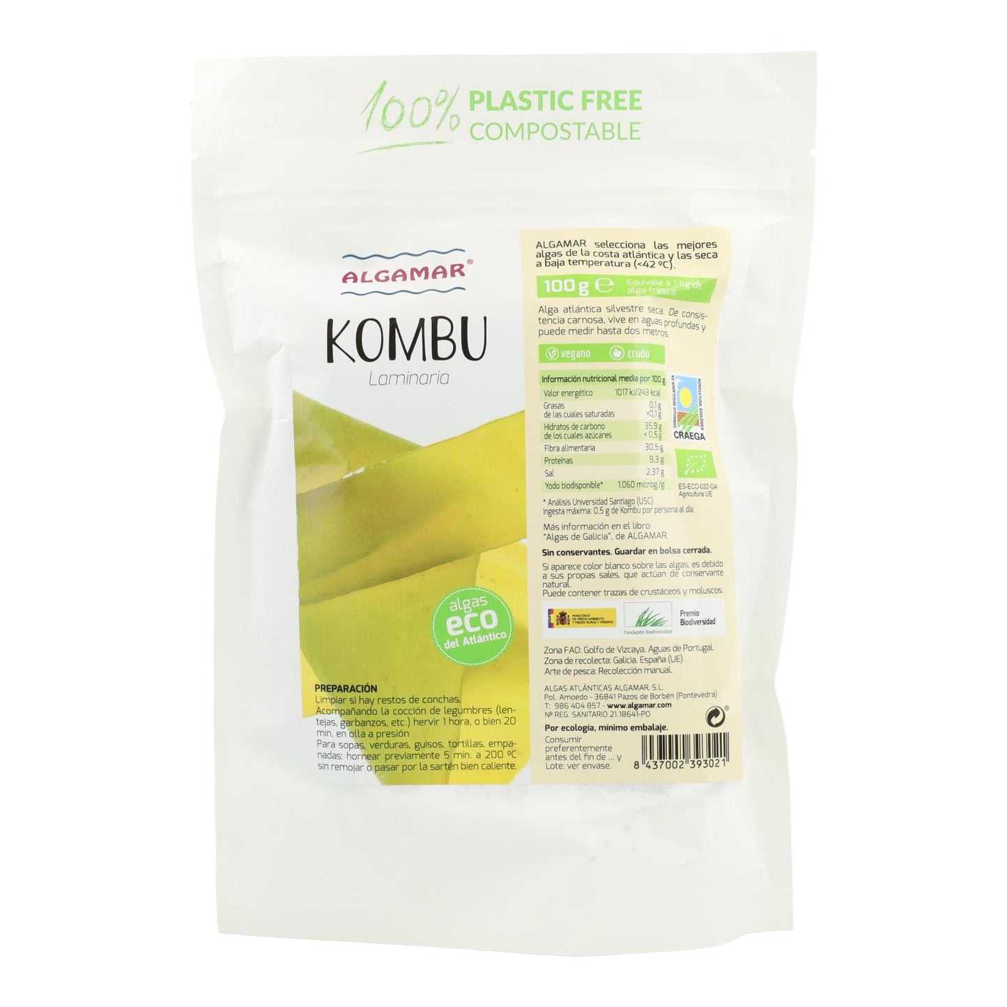 Algue Kombu Eco Algamar 100 g