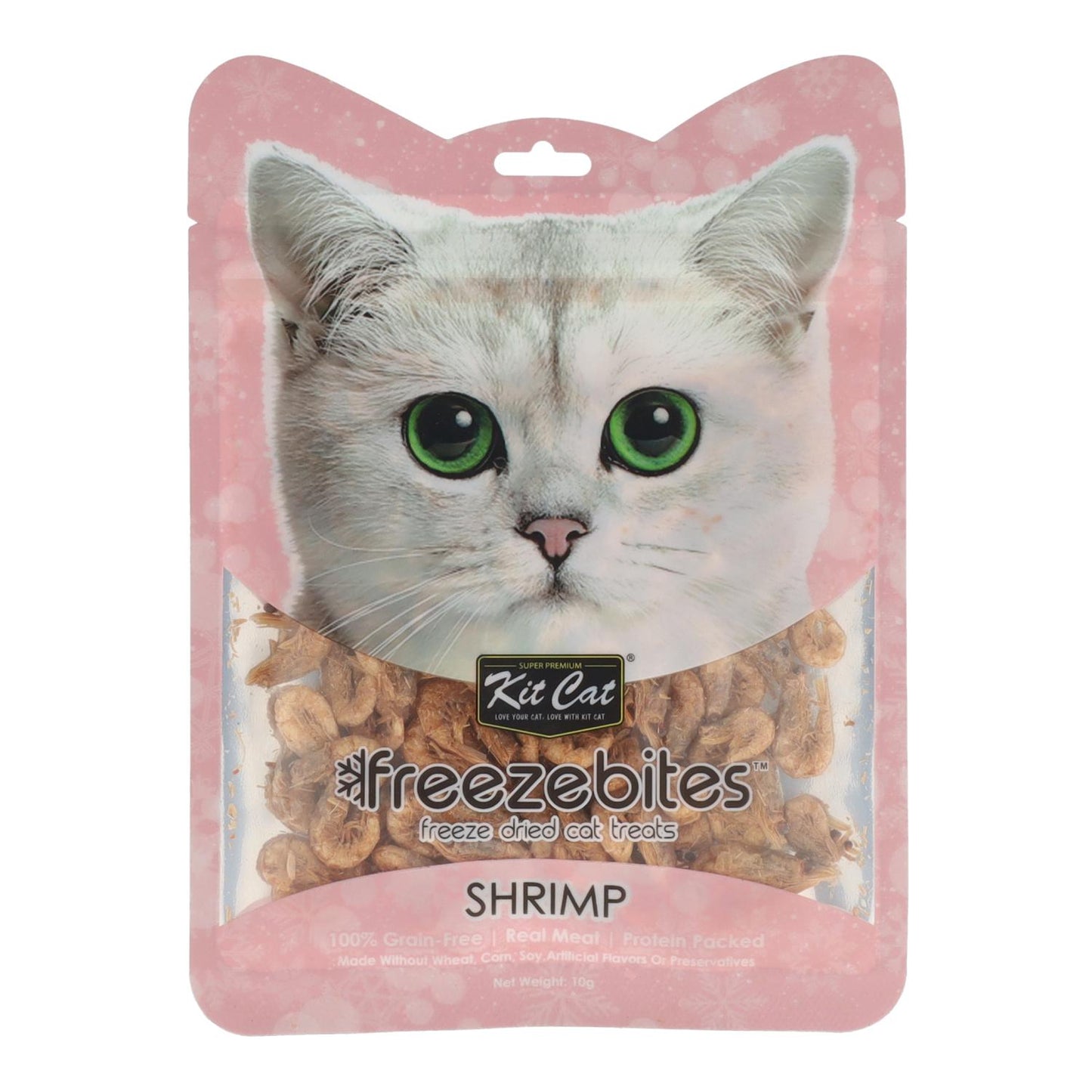 Kit Cat FreezeBites – Garnelen 10 g Natürlicher gefriergetrockneter Snack für Katzen