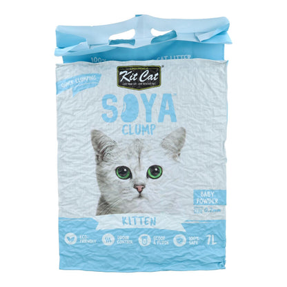 Kit Cat Arena Eco SoyaClump - Kitten Baby Powder 7 L Litière pour chat