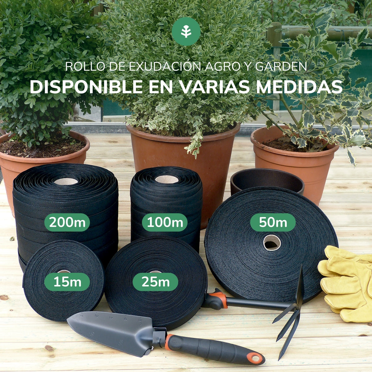 Rouleau d'exsudation de Garden Planeta Huerto 50 m