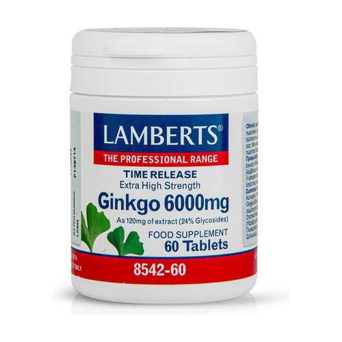 Ginkgo Biloba 6.000 mg, Lamberts 60 compresse