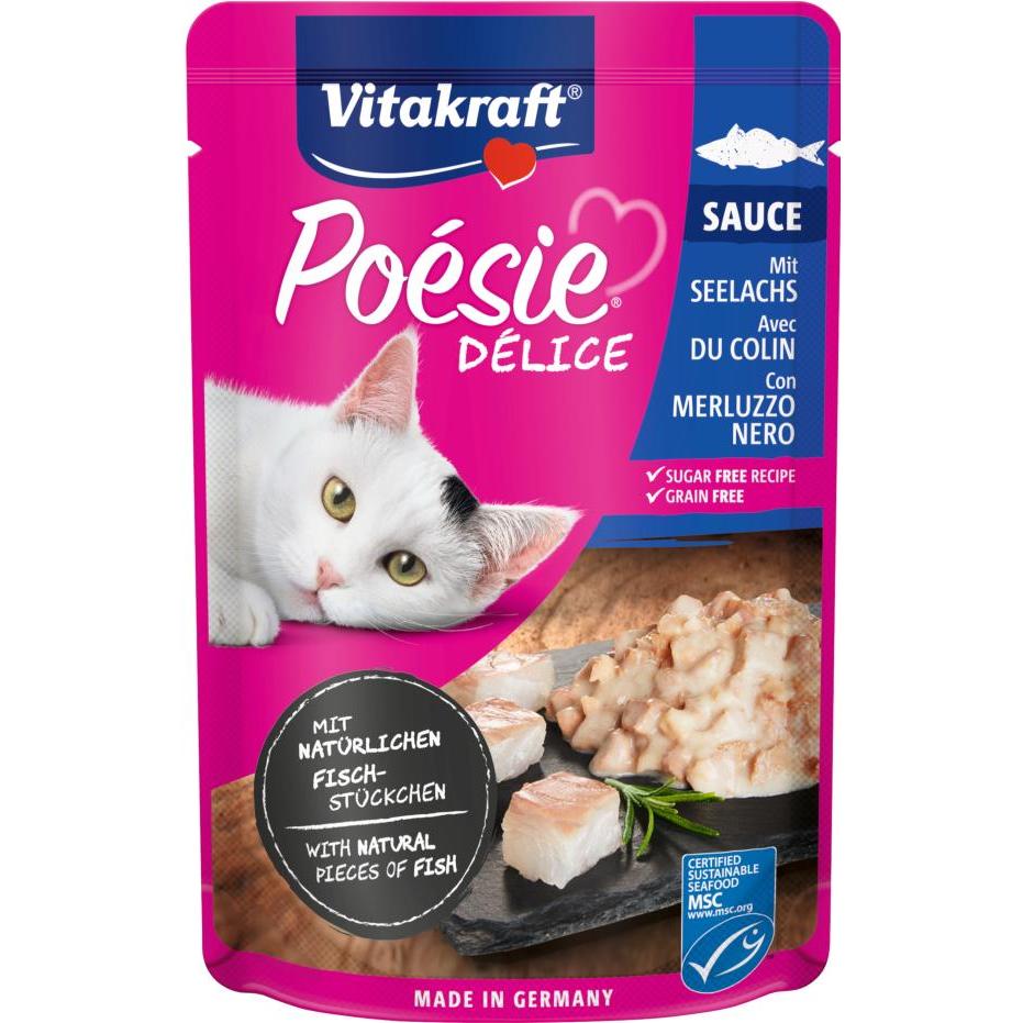 Vitakraft Torebka Deli Sos z wyśmienitym plamiakiem 85 g mokra karma dla kotów