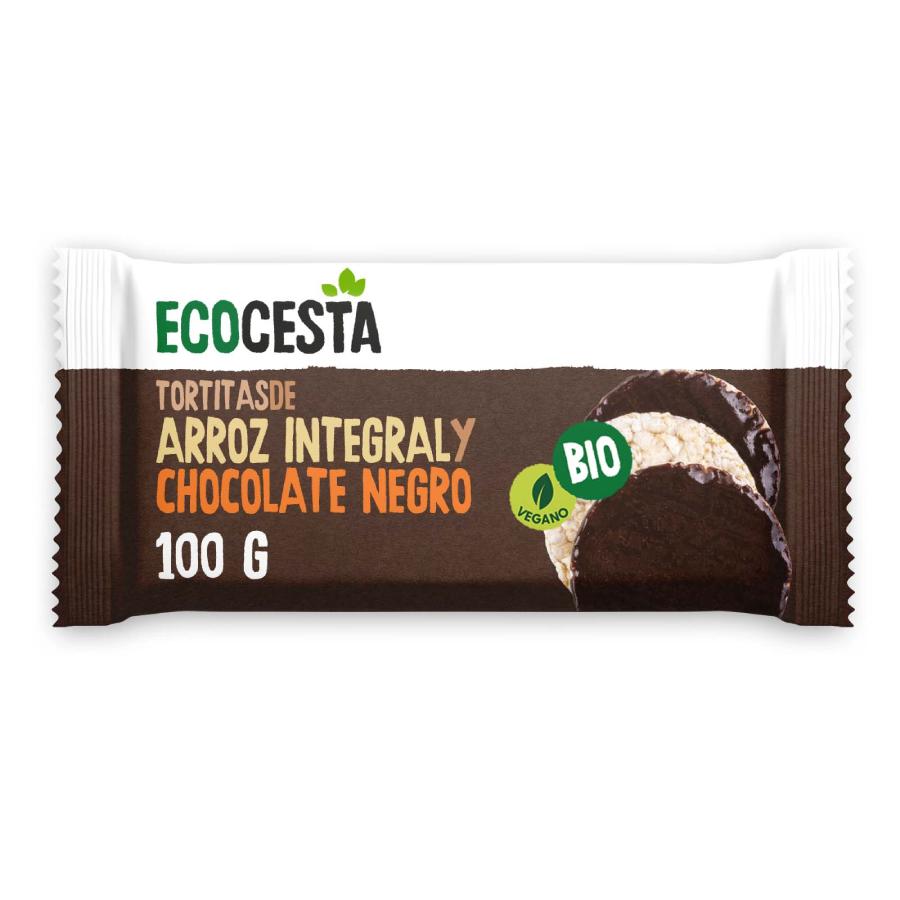 Ecocesta Organic Dark Chocolate Rice Cakes 100 g (6 units)