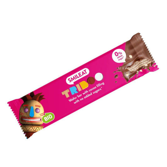 Barquette de gaufrettes enrobées de chocolat ECO Smileat 40 g