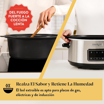 Crockpot Digitale slowcooker Sizzle & Stew 6,5 L CSC112X