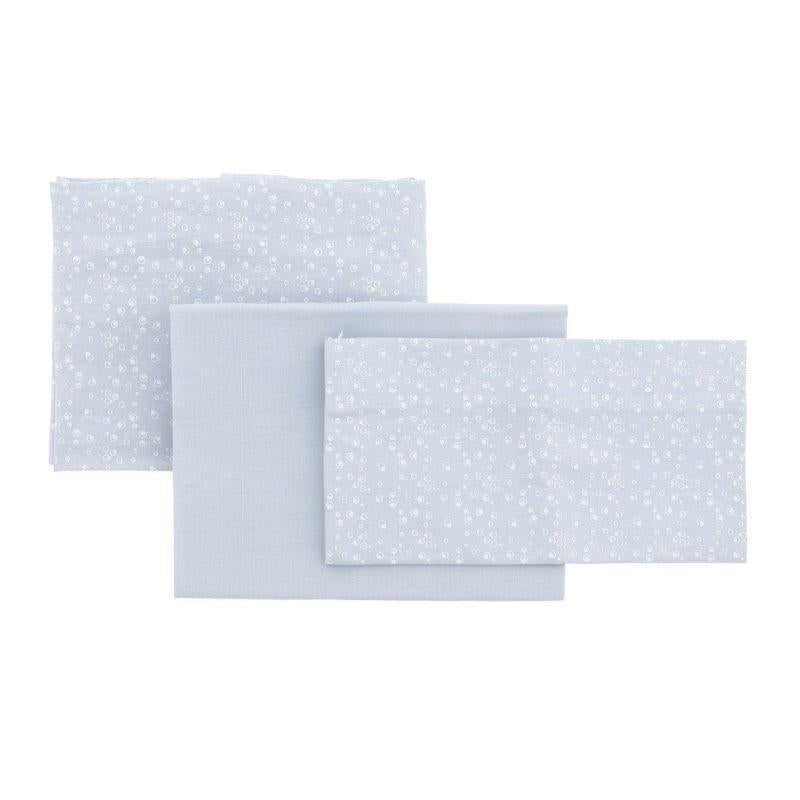 Cambrass Be Villa Green 3-piece mini cot sheet set