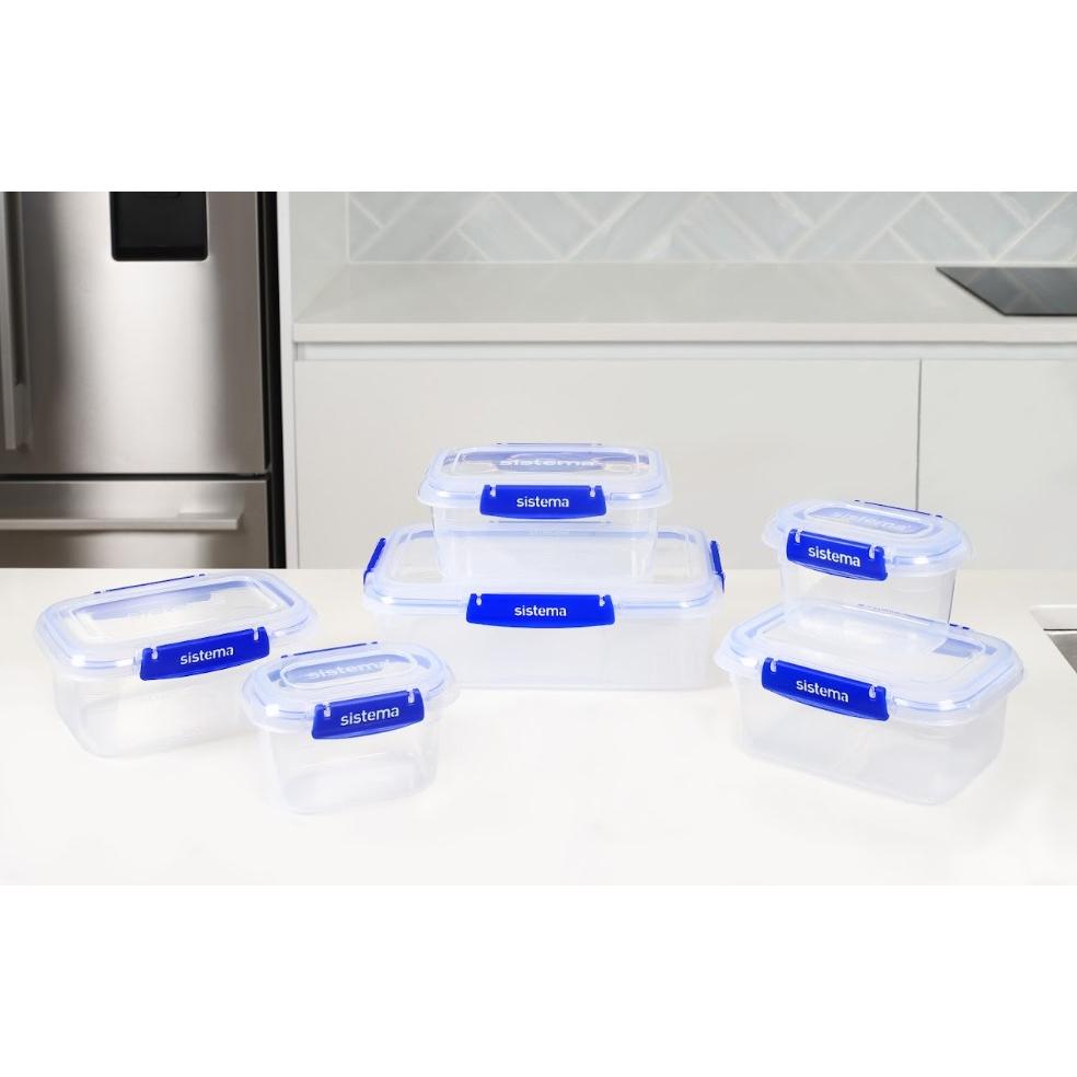 Pakket luchtdichte bakjes Klip It+ systeem 6 stuks