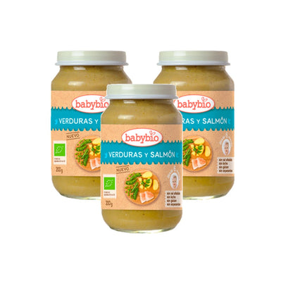 3er-Pack Gläschen Gemüse und Lachs (ab 6 Monaten) Babybio 200 g
