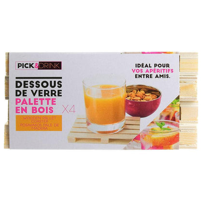 Untersetzer aus Holzpaletten 4 Stück