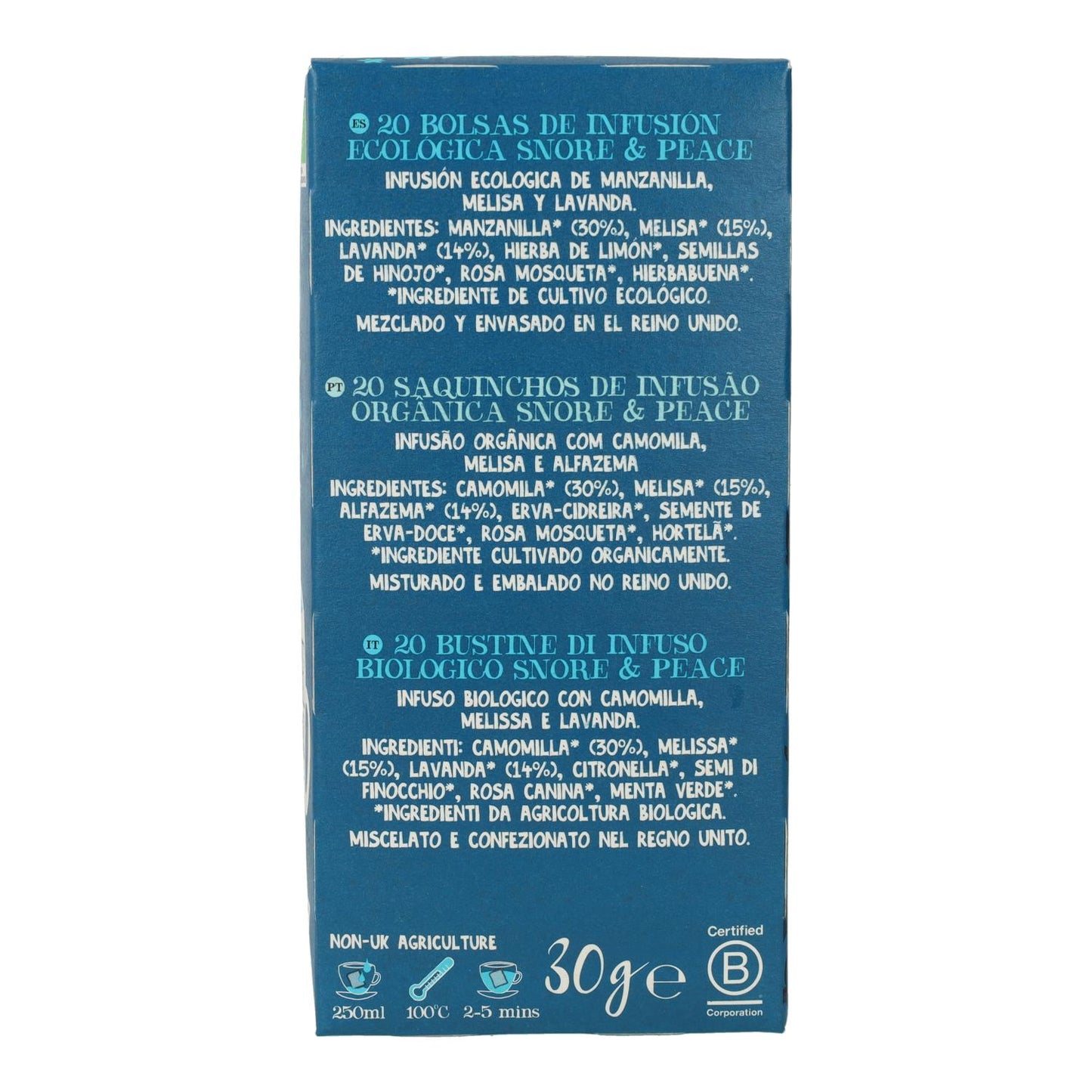 Snore & Peace Bio Cupper herbal tea 20 bags