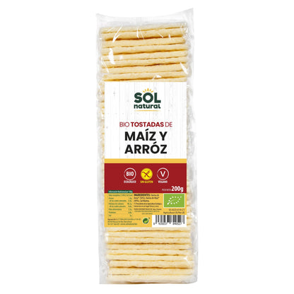 Glutenfria majs- och riskex Sol Natural 200 g
