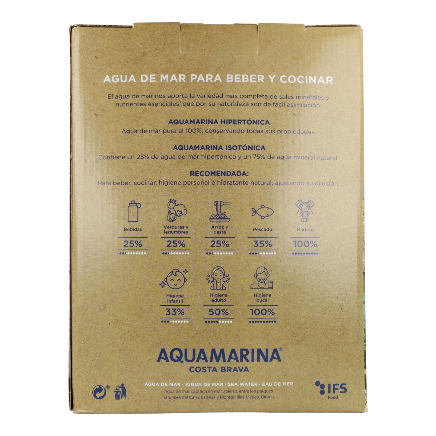 Acqua di mare isotonica Bag in Box Aquamarina 5 L