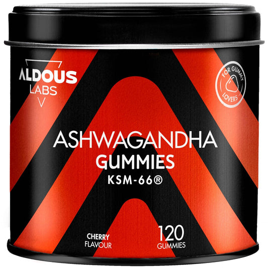 Ashwagandha in kersensmaak Aldous Bio 120 gummies