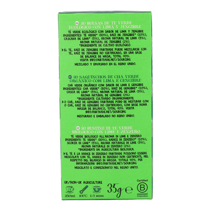 Herbata zielona z limonką i imbirem Bio Cupper 20 torebek