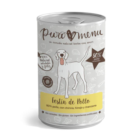 Mokra karma dla psów Barf Festín de pollo BIO, Puromenu, 400 g