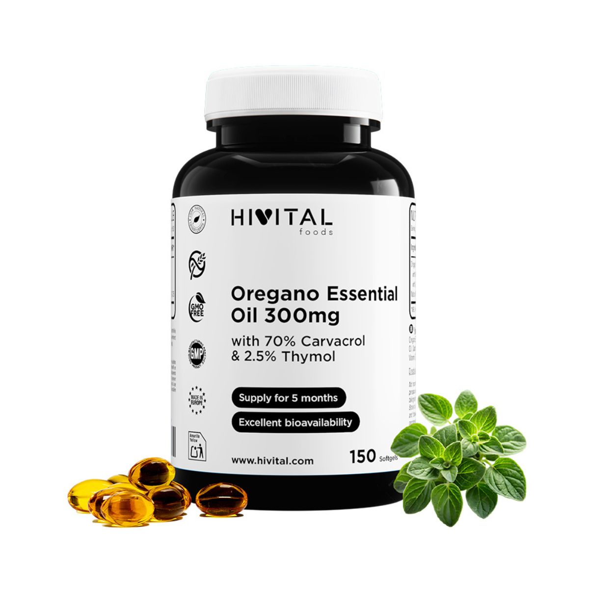 Olio essenziale di origano 300 mg Hivital 150 capsule