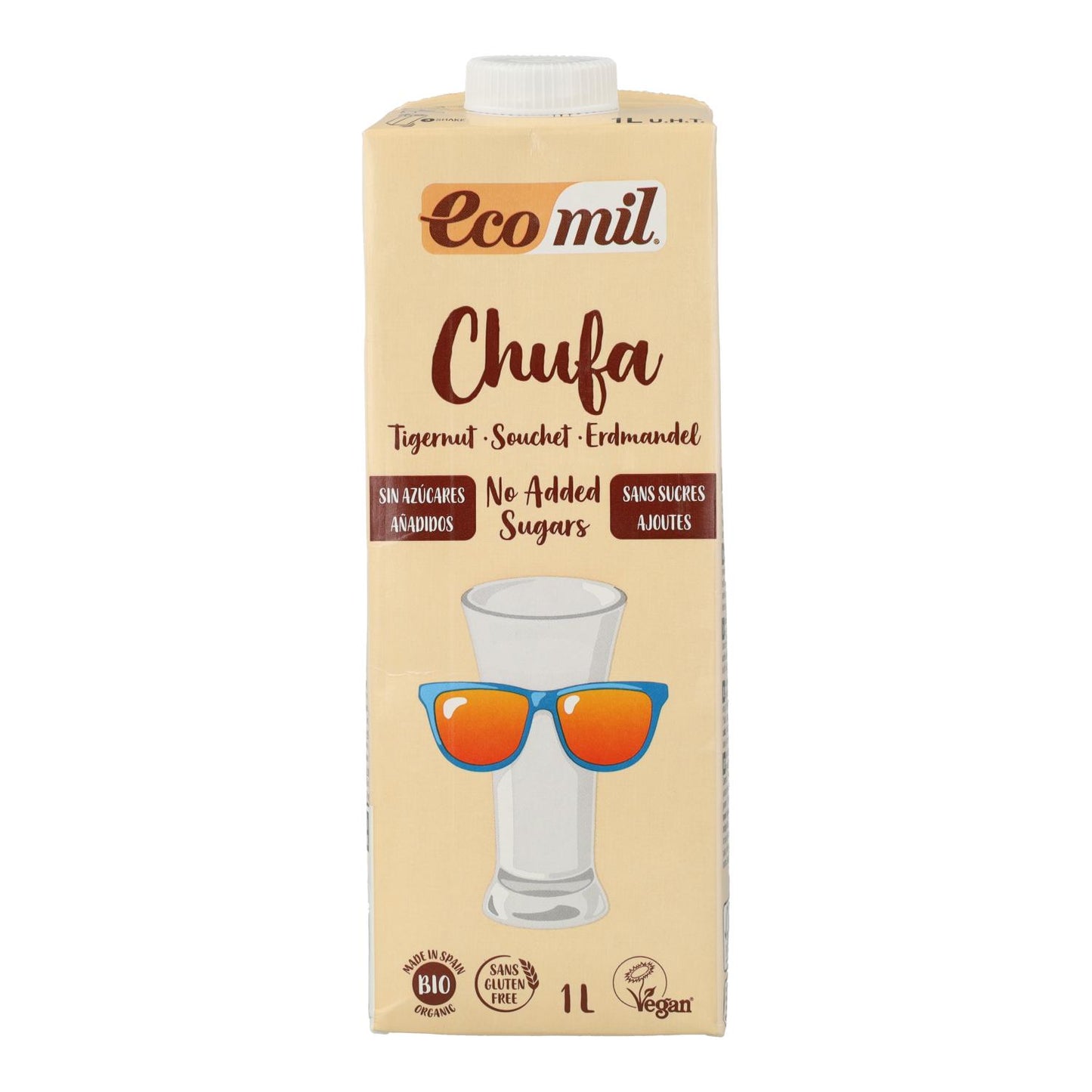6-er-Pack EcoMil 1 l Zuckerfreies Erdmandeldrink
