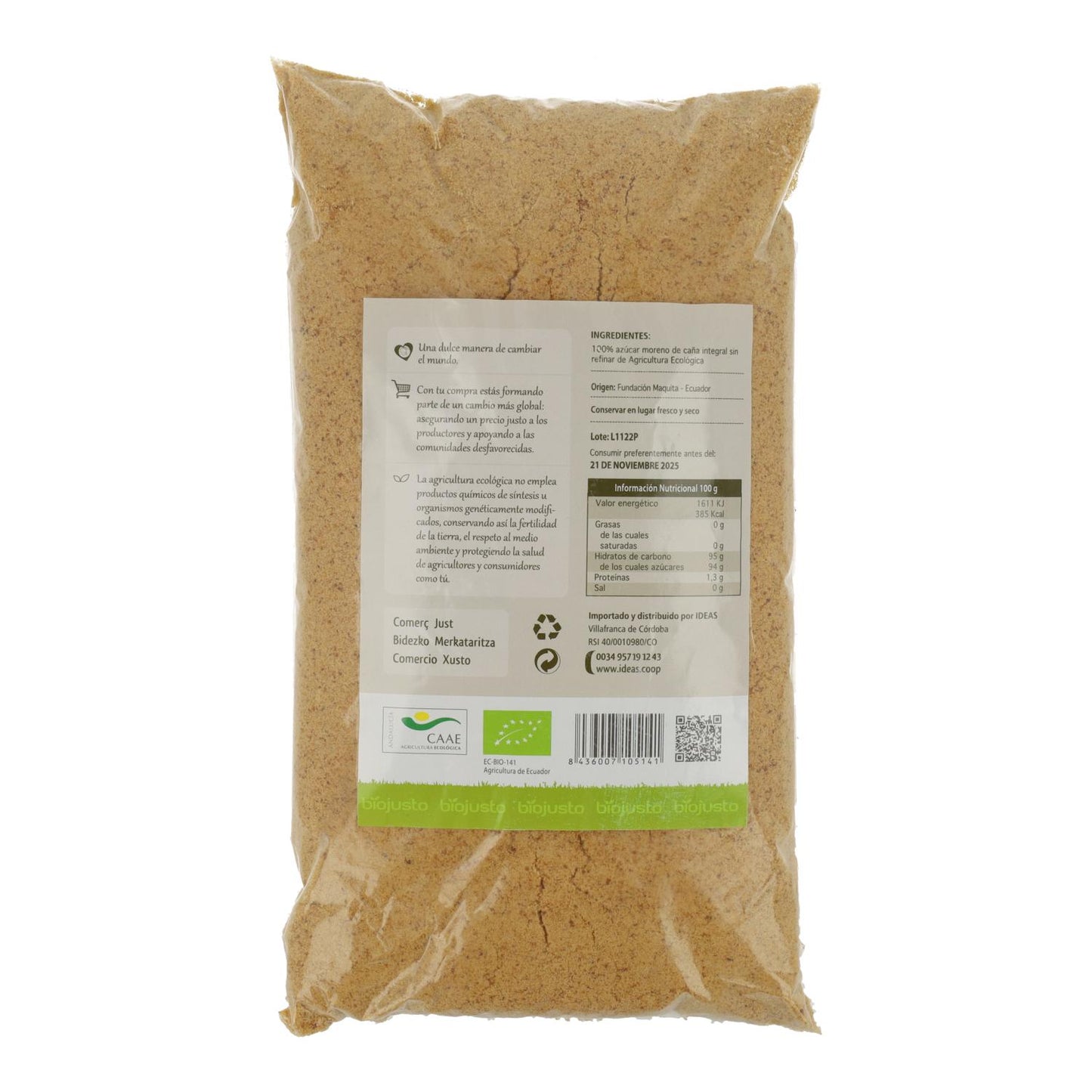Panela BIO Vollrohrbrauner Zucker Ideas 1 kg