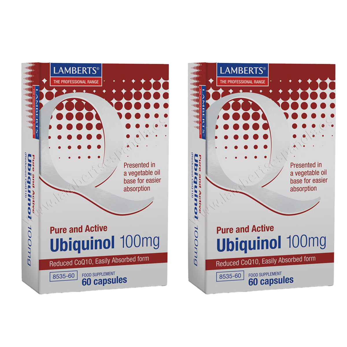 Zestaw 2x Ubiquinol 100 mg. Czysty i aktywny, Lamberts