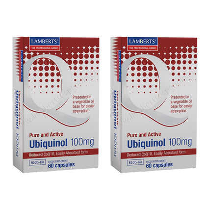 Zestaw 2x Ubiquinol 100 mg. Czysty i aktywny, Lamberts