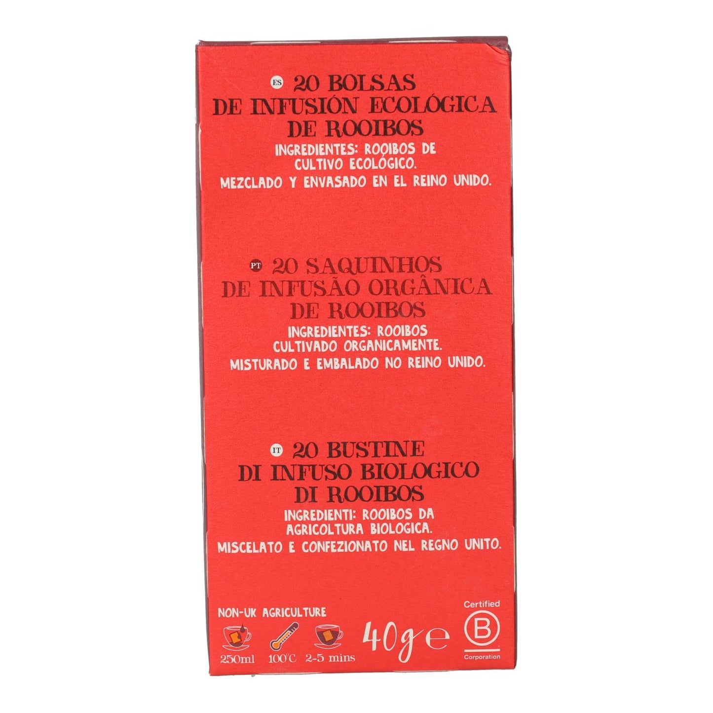 Infusion Rooibos Bio Cupper 20 sachets