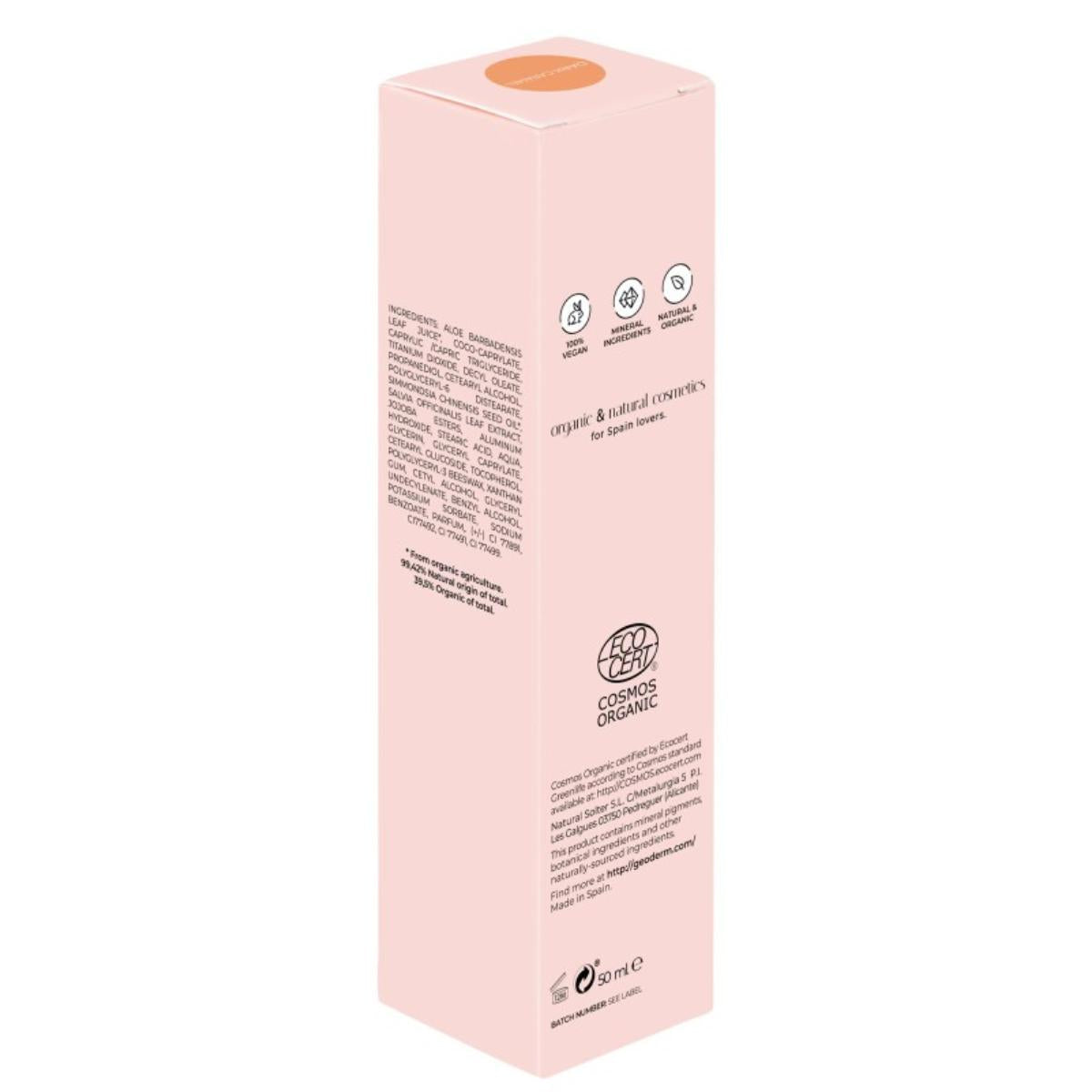 Dark Caramel liquid foundation (organic and bio) Geoderm 50 ml