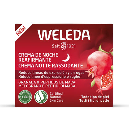 Crema notte rassodante al melograno e peptidi di maca Weleda 40 ml