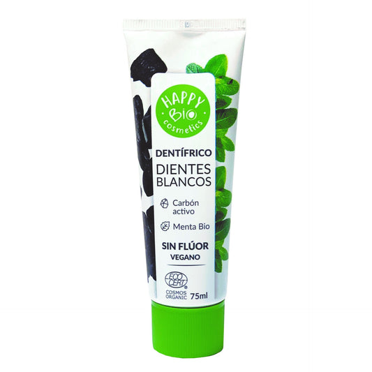 HappyBio Activated Charcoal White Teeth Toothpaste 75ml