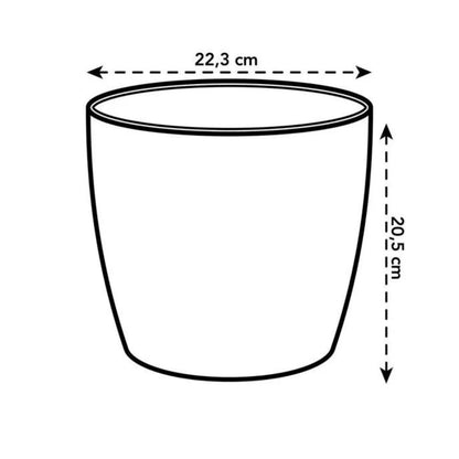 Pot de fleurs recyclé Coffee Collection Round Elho 18 cm